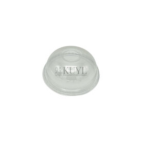 Deksel RPET met gat bol &Oslash;95mm transparant