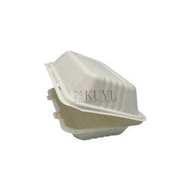Bagasse menu box middel 1000ml wit