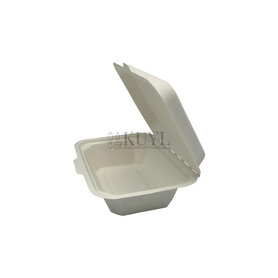 Bagasse menu box klein wit