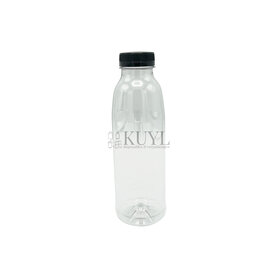 PET fles 500ml met zwarte dop