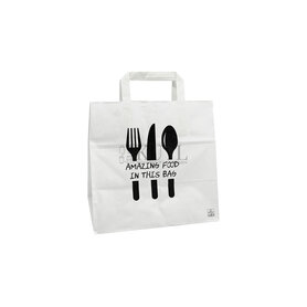 Papieren draagtas 26x17x25cm Amazing food